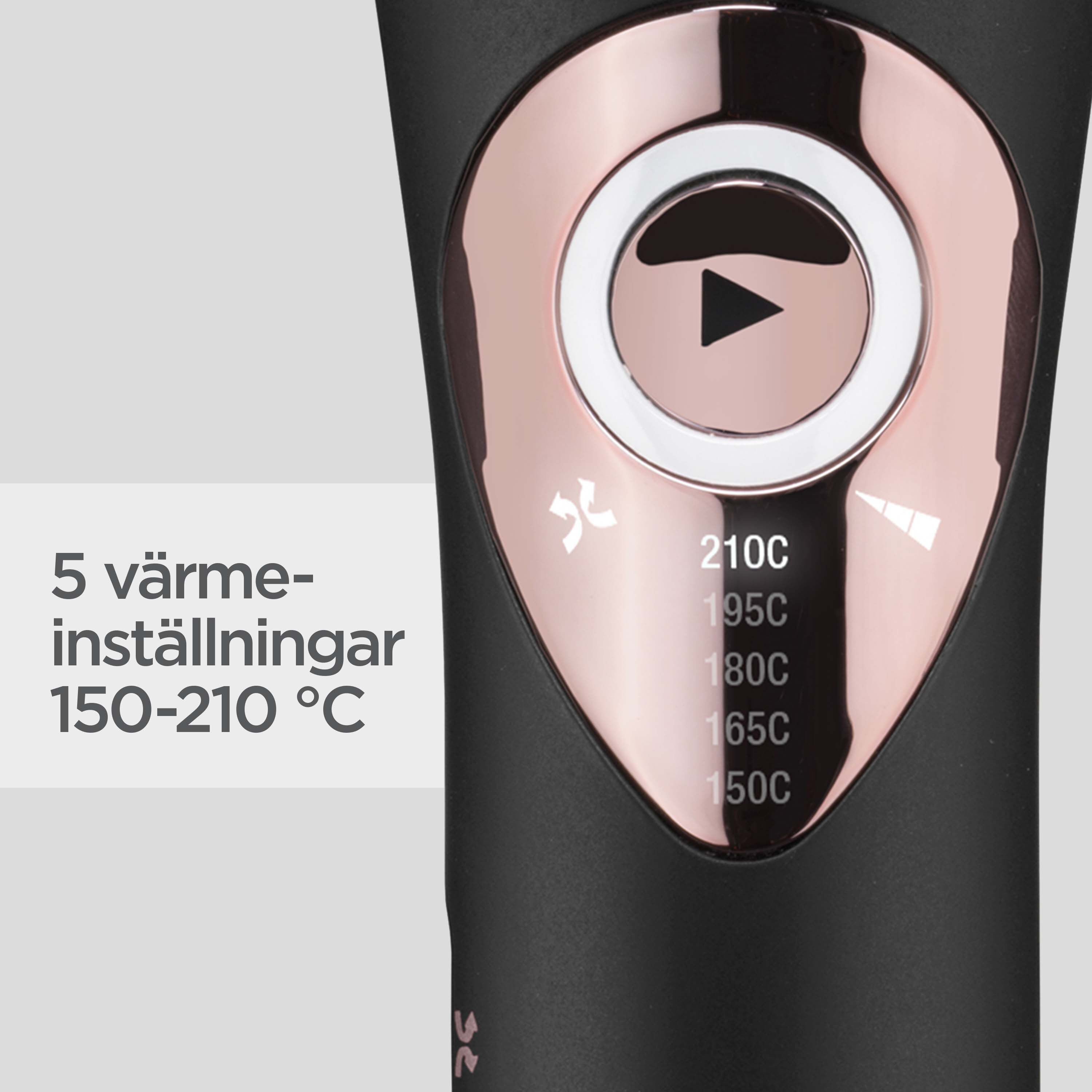 5 v&auml;rmeinst&auml;llningar 150-210 &deg;C